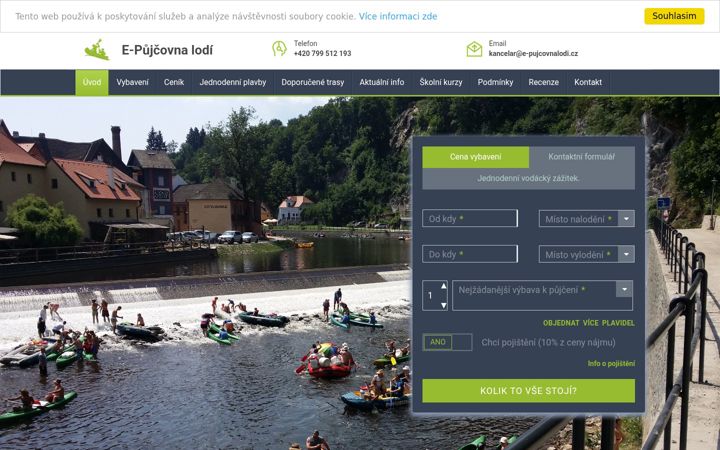 Screenshot van e-pujcovnalodi.cz