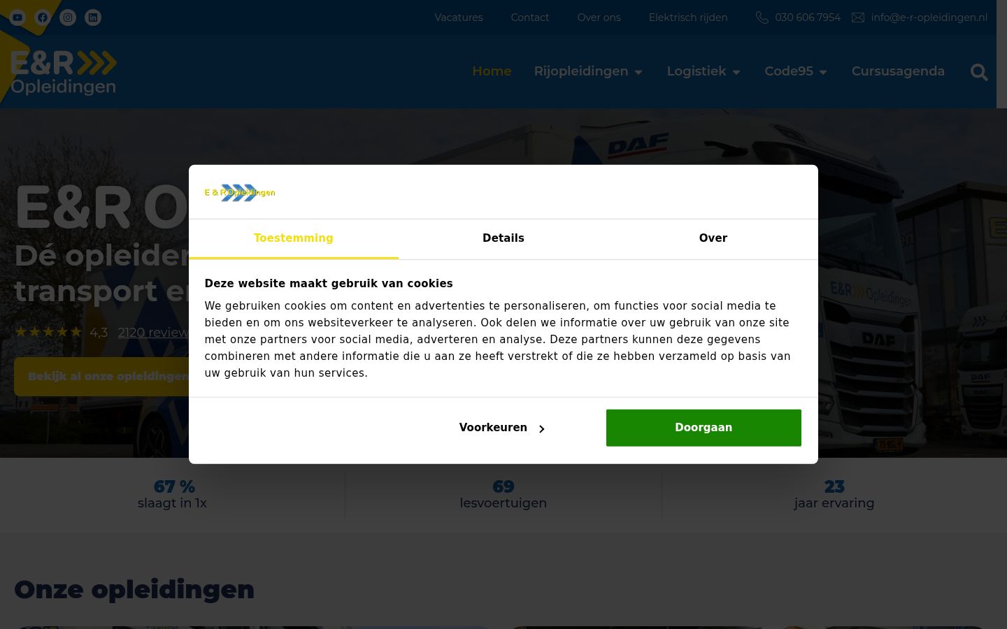 Zrzut ekranu banera zgody wyświetlanego przed jakąkolwiek interakcją