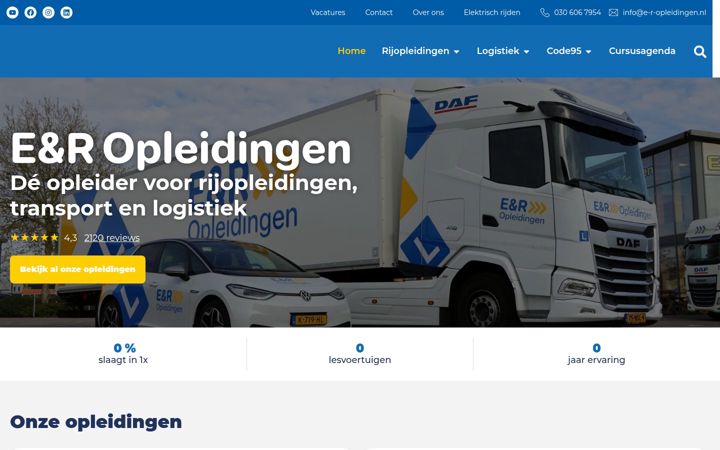 Kuvakaappaus sivustosta e-r-opleidingen.nl