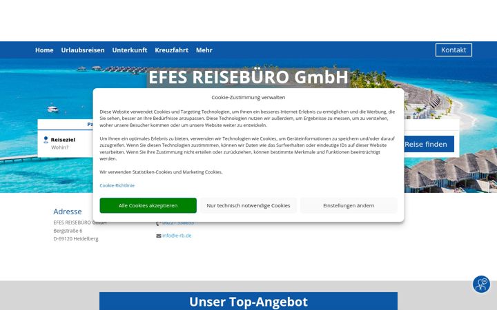 Snimka zaslona za e-rb.de