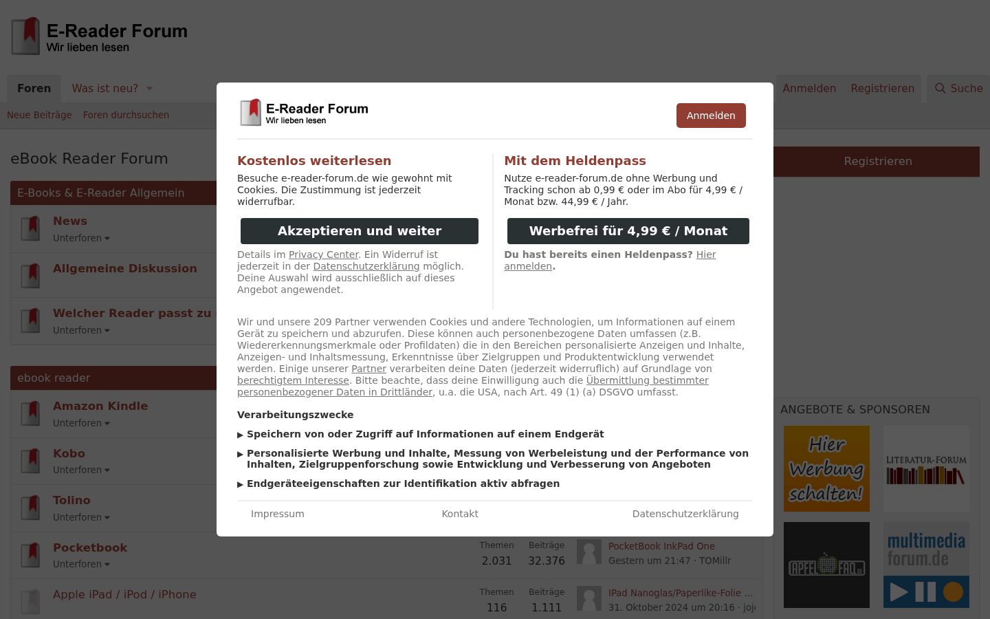 Screenshot tal-banner tal-kunsens muri qabel kwalunkwe interazzjoni