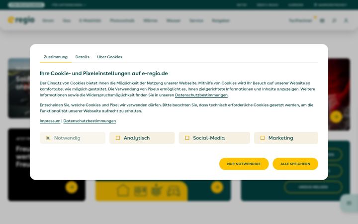 Képernyőkép: e-regio.de