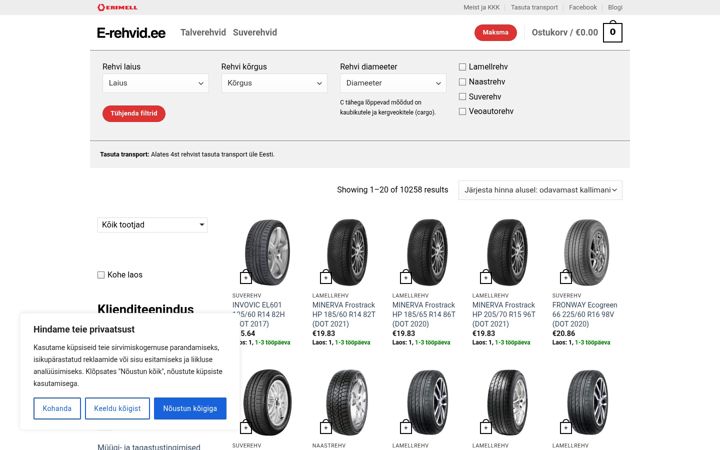 Screenshot of e-rehvid.ee