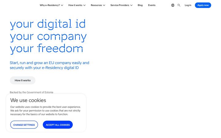 Screenshot of e-resident.gov.ee