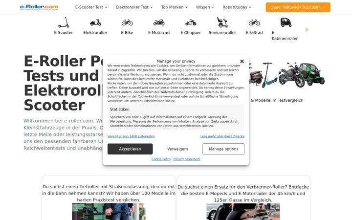 Screenshot of e-roller.com