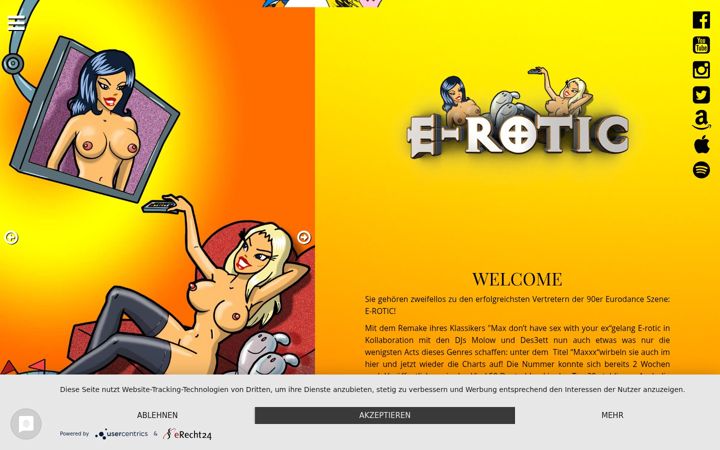 Screenshot of e-rotic-music.com