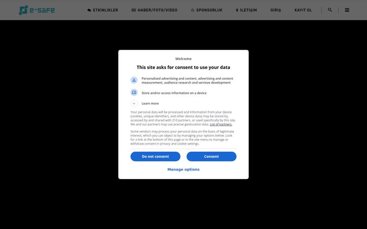 Ekrano kopija e-safe.org