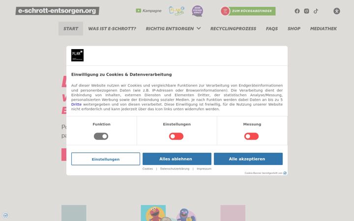 Ekrano kopija e-schrott-entsorgen.org