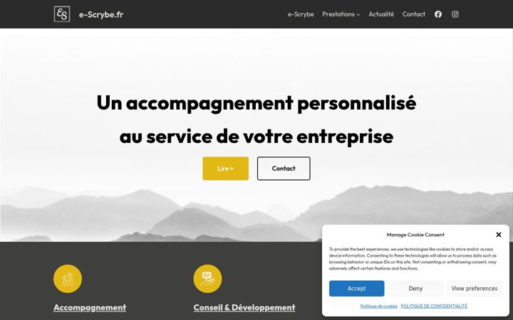 Screenshot of e-scrybe.fr