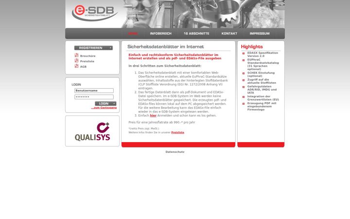 Capture d'écran de e-sdb.eu