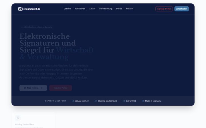 Screenshot of e-signatur24.de