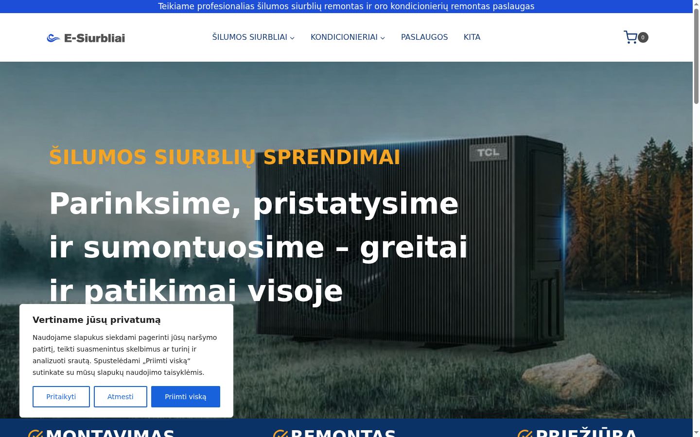 Snímek obrazovky baneru souhlasu zobrazeného před jakoukoli interakcí