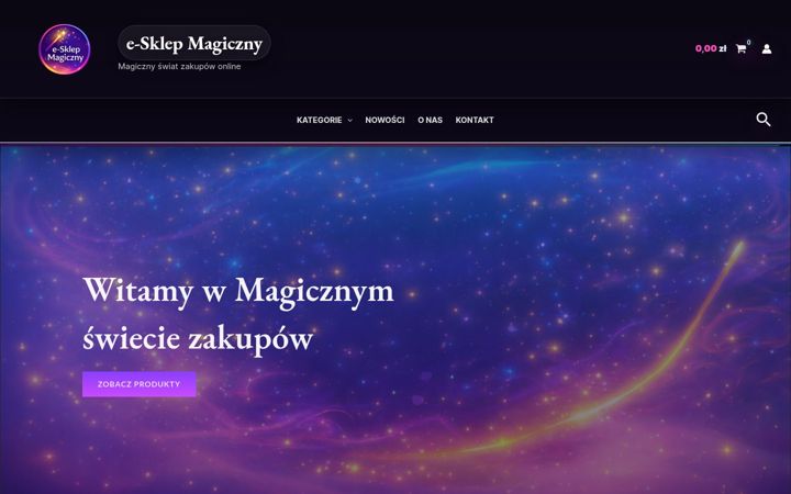 Kuvakaappaus sivustosta e-sklepmagiczny.pl