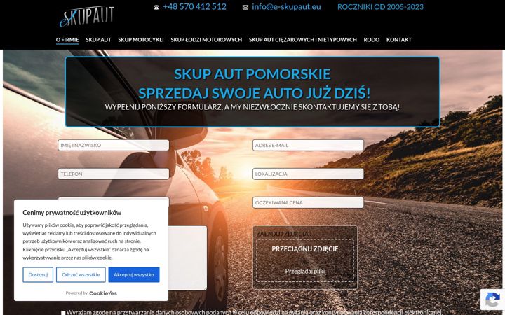 Captură de ecran a e-skupaut.eu