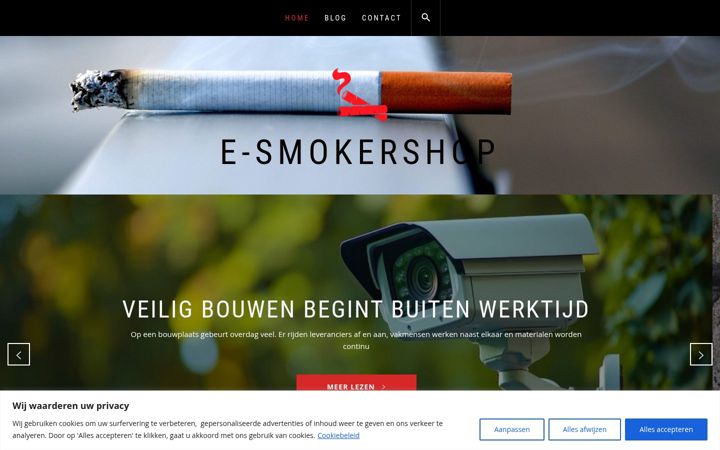 Screenshot di e-smokershop.nl