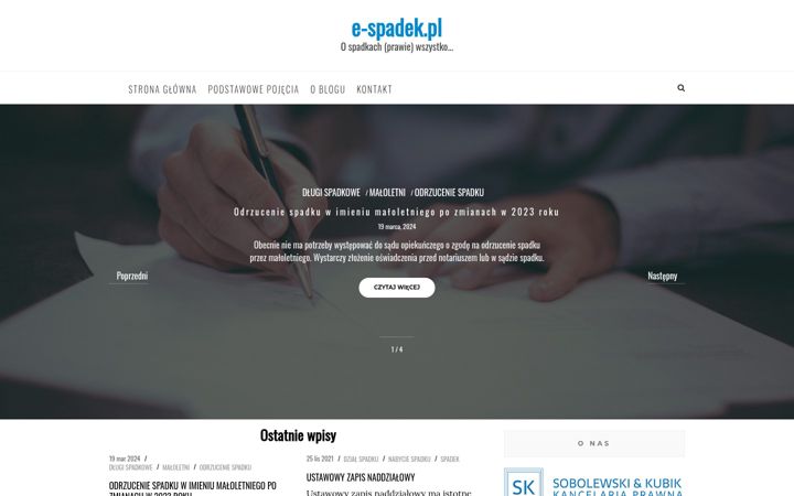 Posnetek zaslona e-spadek.pl