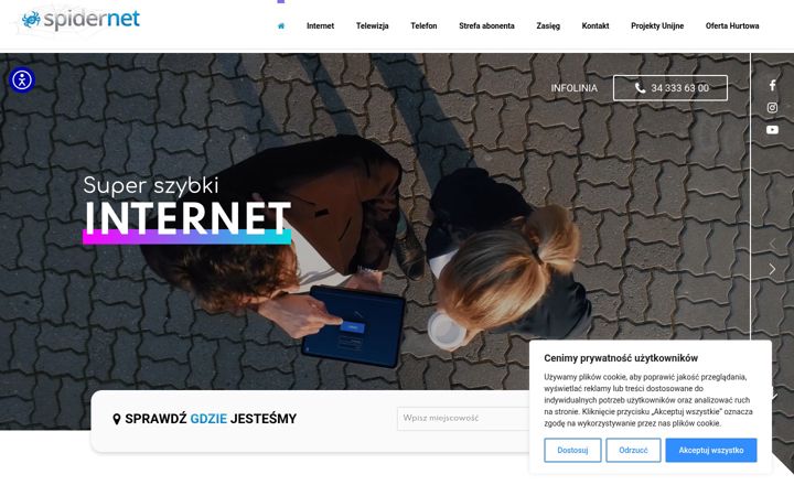 Posnetek zaslona e-spidernet.pl