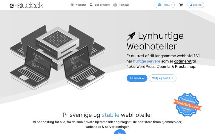 Screenshot of e-studio.dk