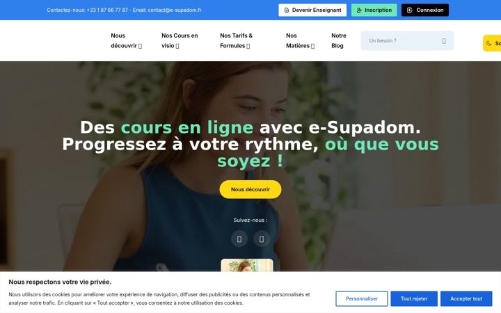 Screenshot of e-supadom.fr