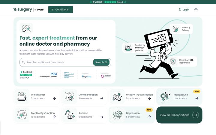 Screenshot of e-surgery.com