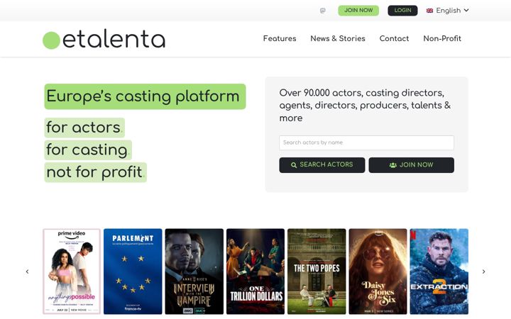 Screenshot of e-talenta.eu