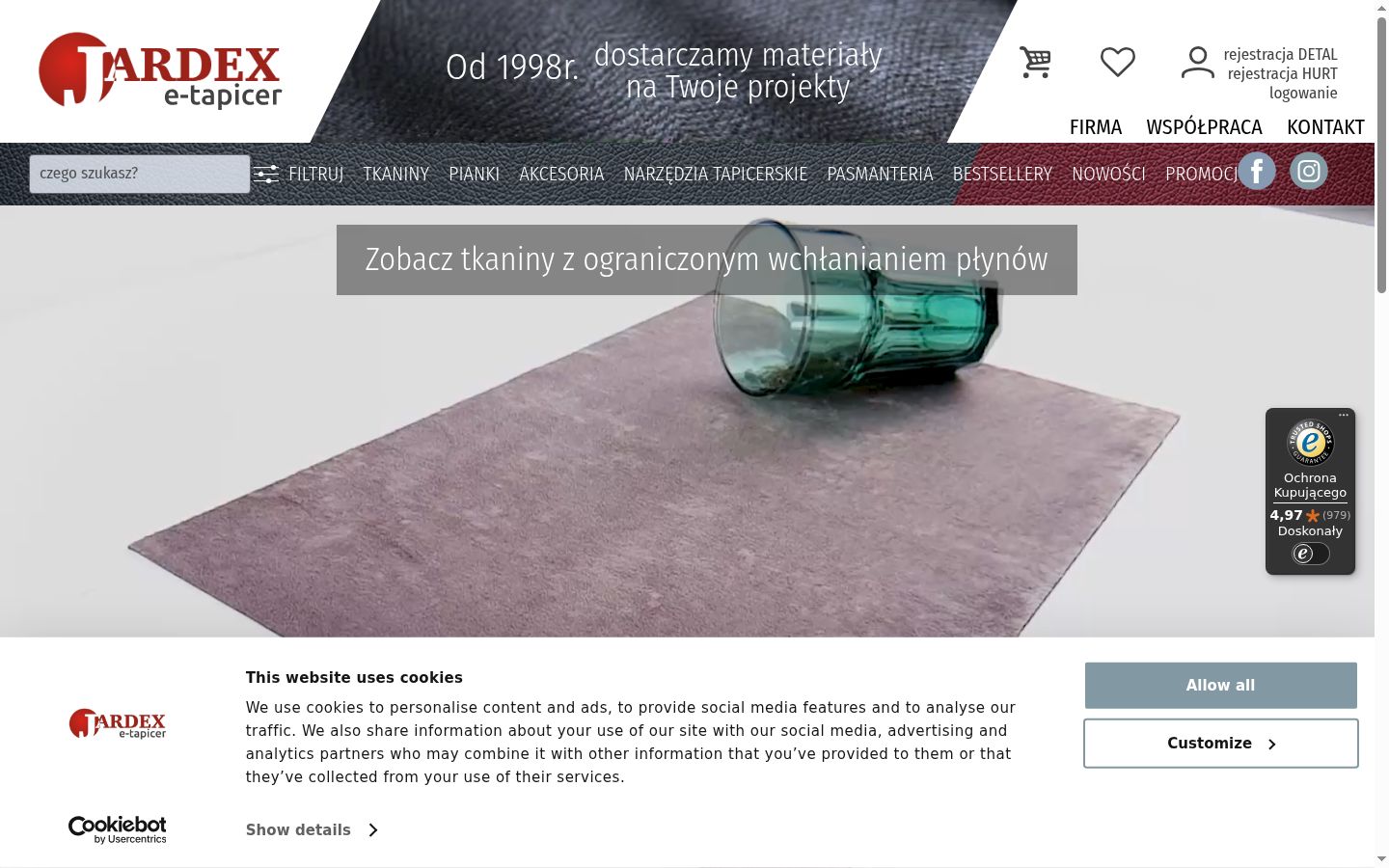 Posnetek zaslona pasice za privolitev, prikazane pred kakršno koli interakcijo