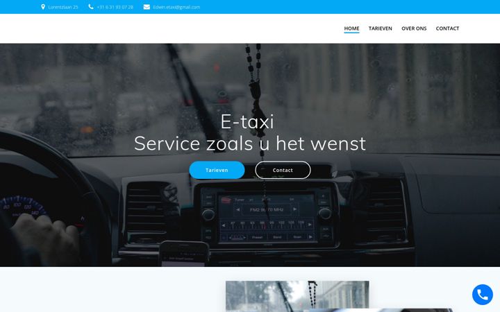 Screenshot di e-taxi.nl