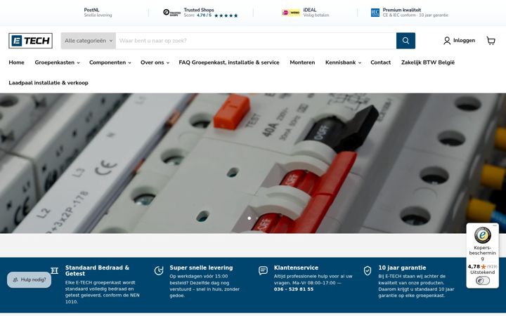 Screenshot di e-techgroepenkasten.nl