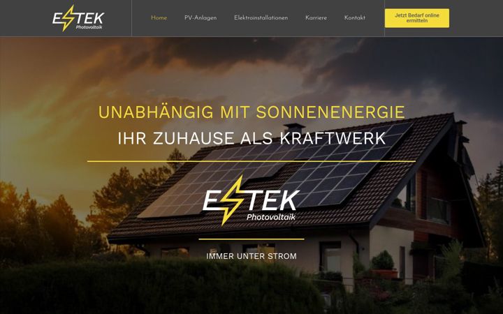 Skærmbillede af e-tek.at