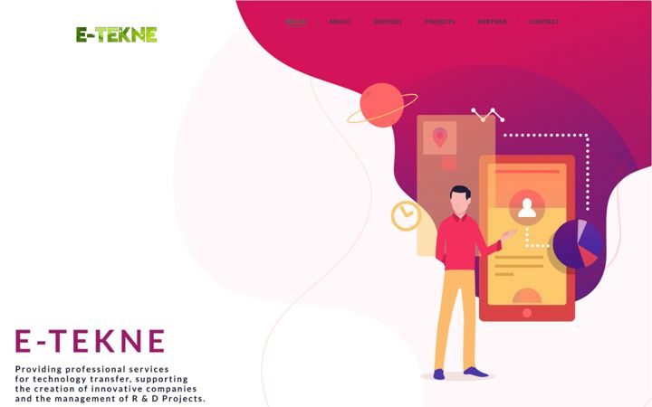 Screenshot van e-tekne.it