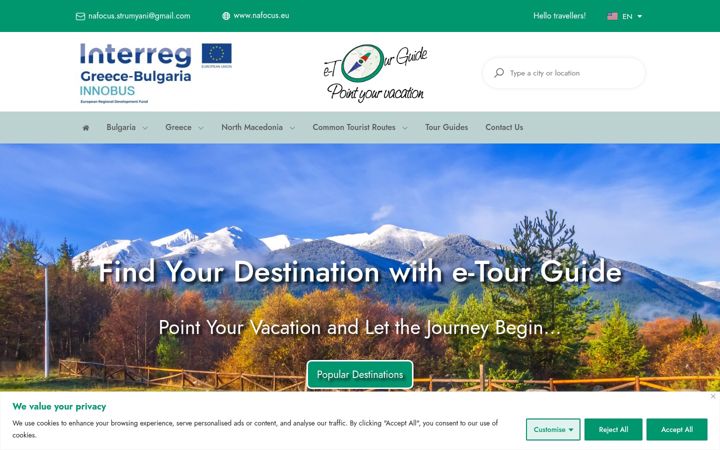 Screenshot of e-tourguide.eu