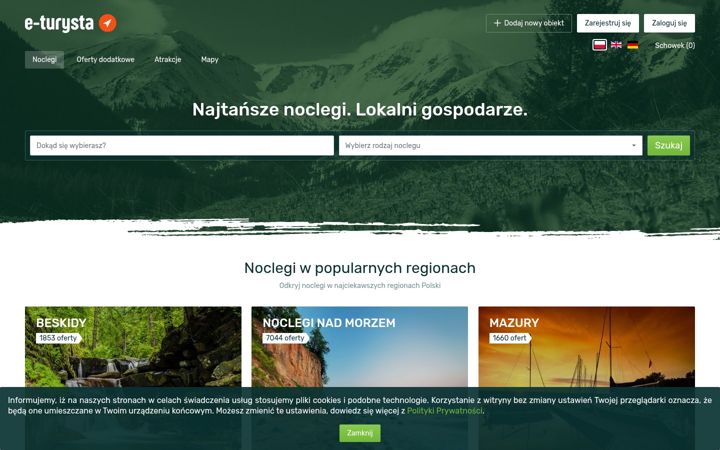 Screenshot of e-turysta.pl