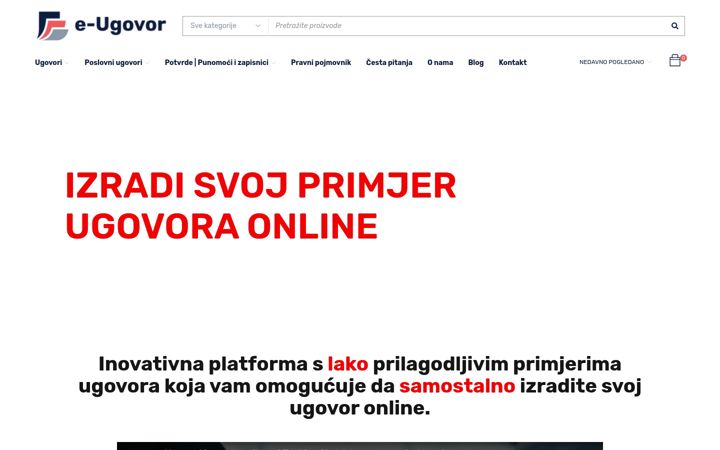 Screenshot of e-ugovor.com