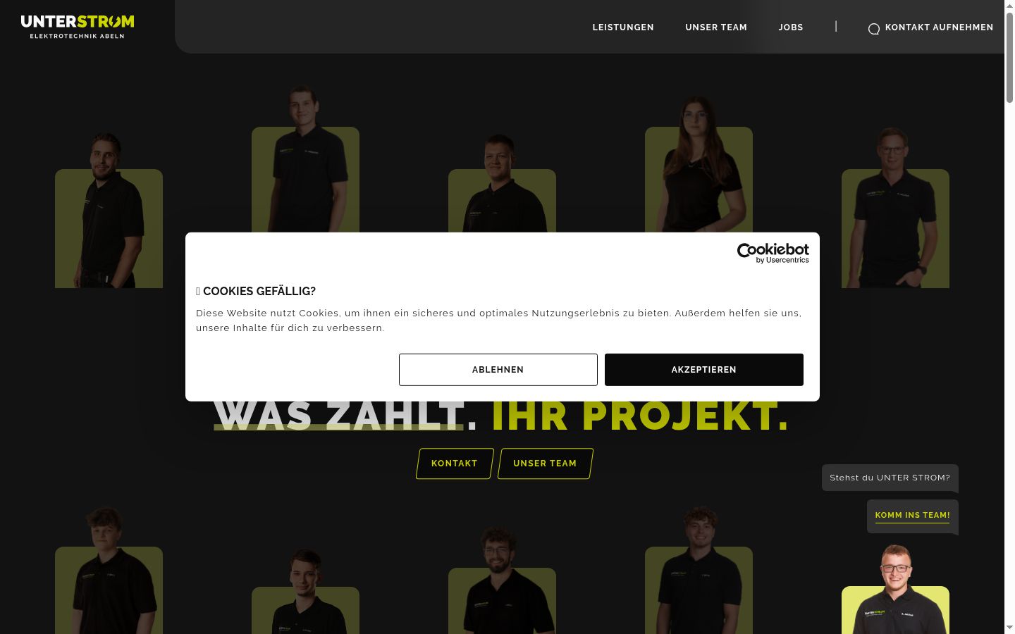 Screenshot tal-banner tal-kunsens muri qabel kwalunkwe interazzjoni