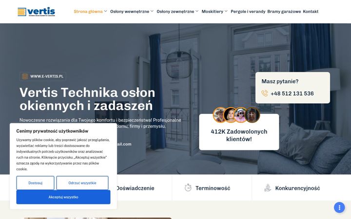 Posnetek zaslona e-vertis.pl