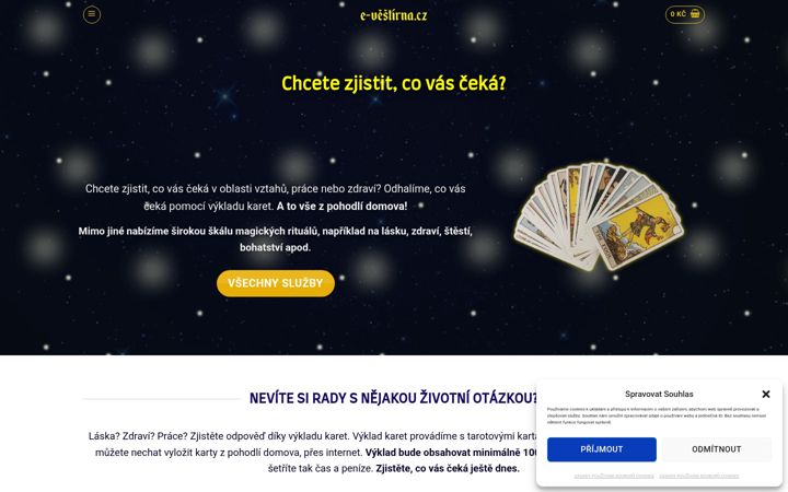 Screenshot van e-vestirna.cz