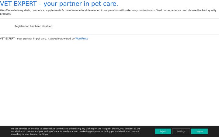 Screenshot of e-vetexpert.com