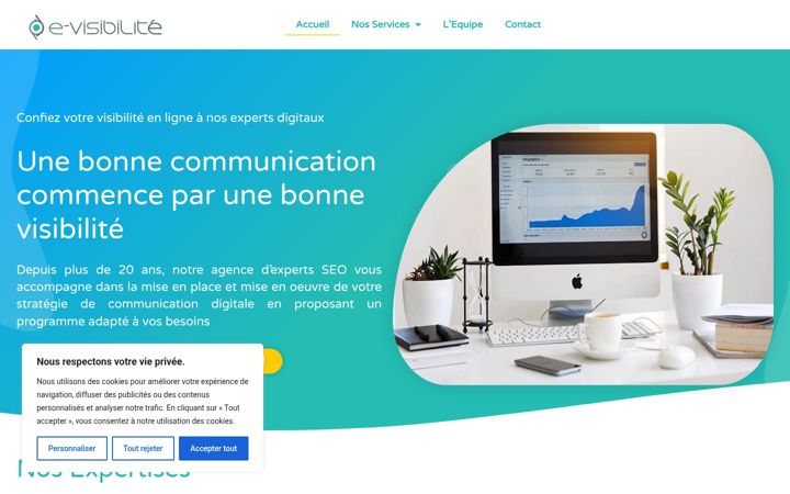 Screenshot of e-visibilite.com