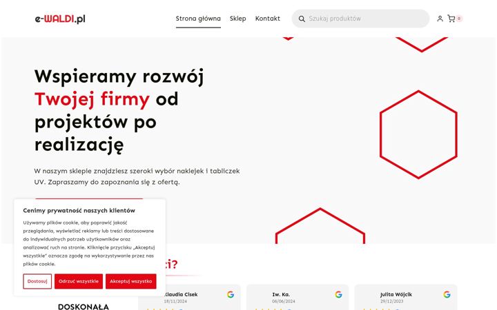 Captura de ecrã de e-waldi.pl