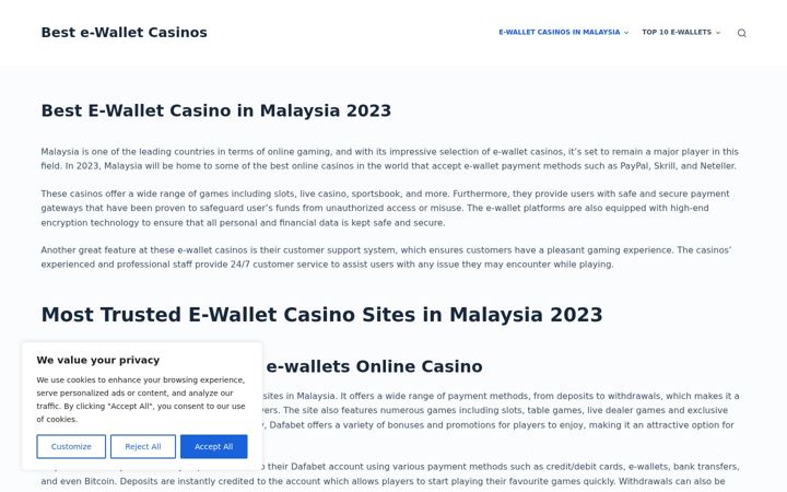 Screenshot of e-wallet-casino.com