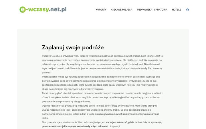 Captura de ecrã de e-wczasy.net.pl