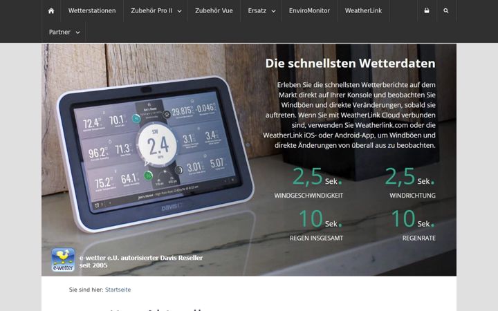Screenshot von e-wetter.eu