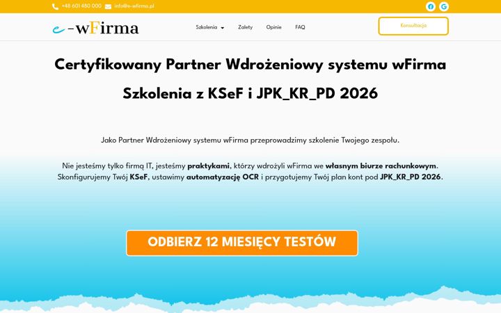 Captura de ecrã de e-wfirma.pl