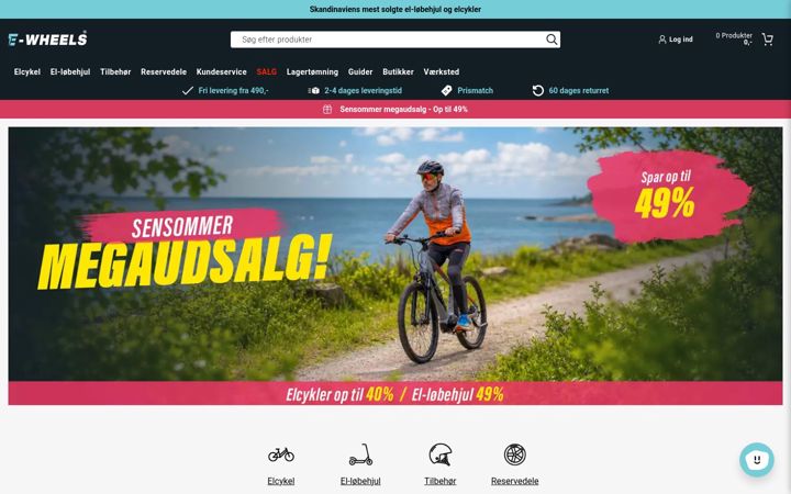 Ekraanipilt saidist e-wheels.dk