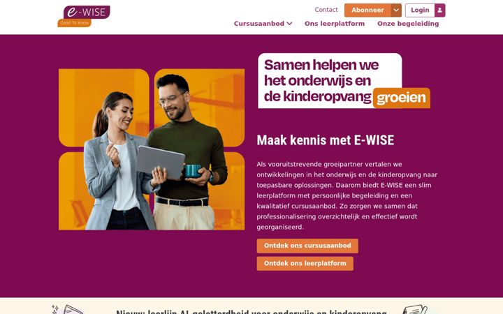 Screenshot di e-wise.nl