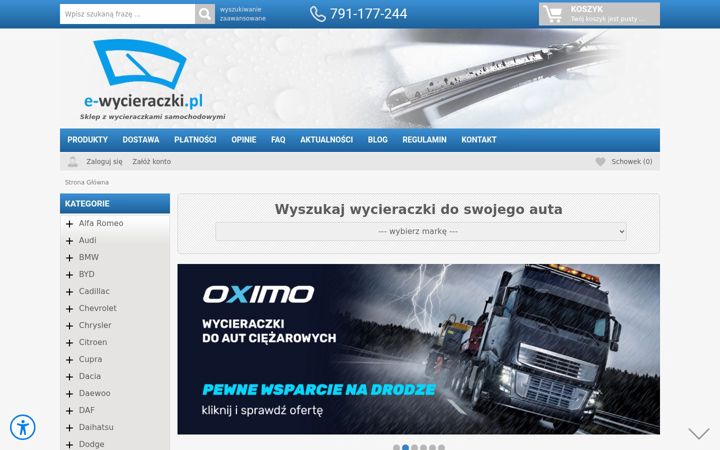 Captura de ecrã de e-wycieraczki.pl