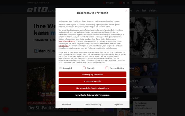 Screenshot of e110.de