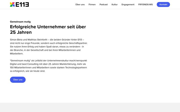 Screenshot of e113.de