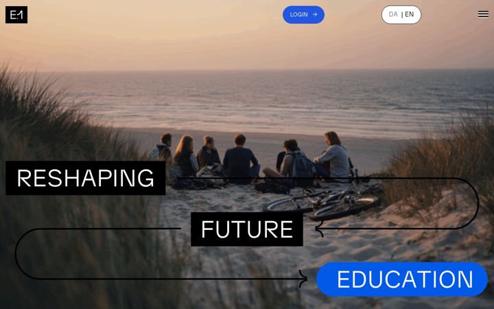 Ekrano kopija e1education.dk