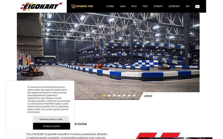 Captura de pantalla de e1gokart.pl